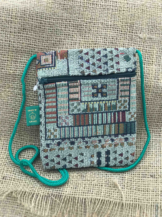 Crossbody Square Purse - Sage Green Geo