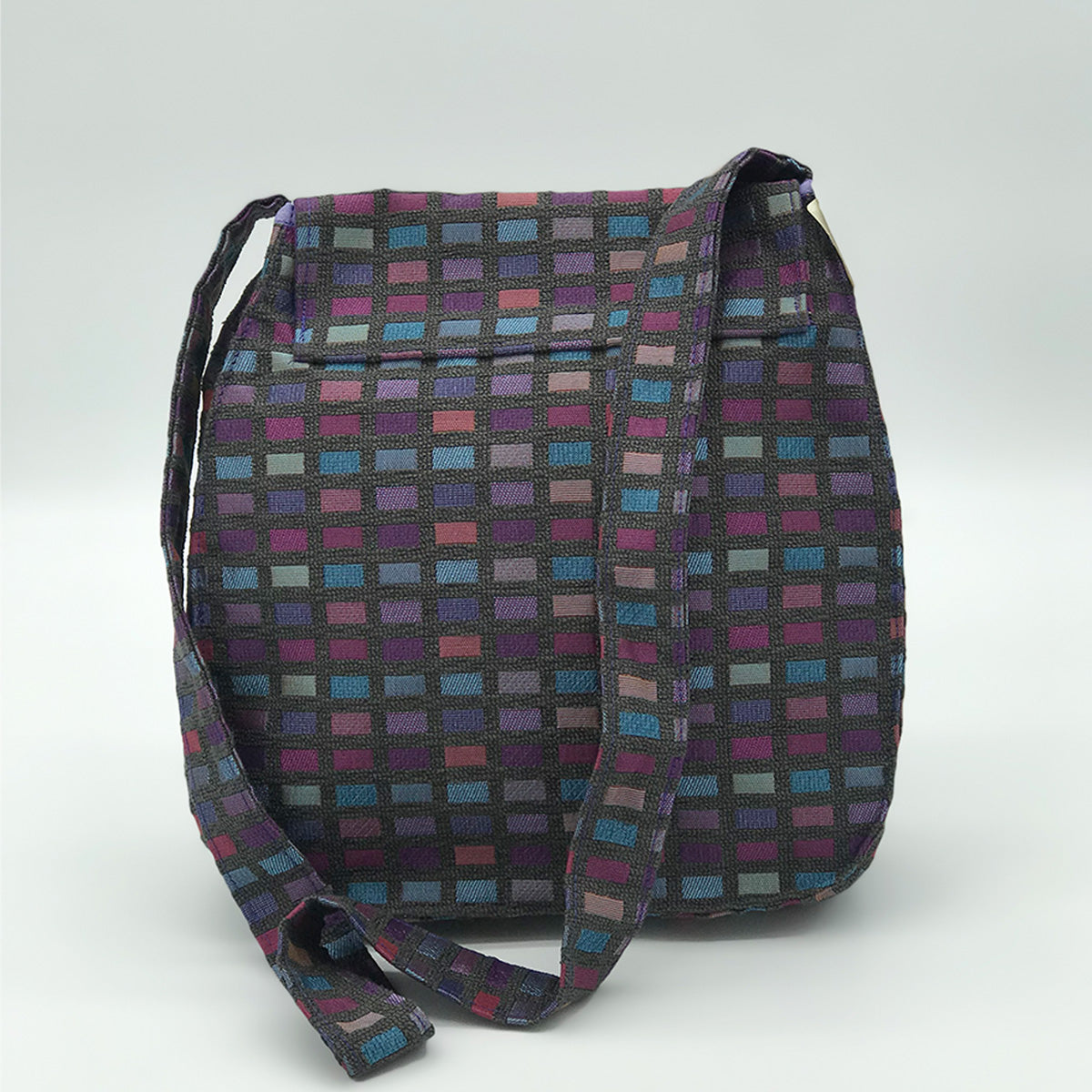 Sara Shoulder Bag - Handcrafted - Purple Tile