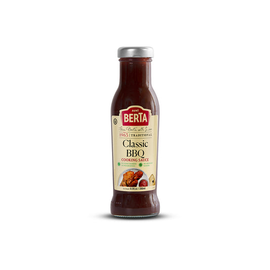 Bottle of Aunt Berta Classic BBQ Cooking Sauce 
