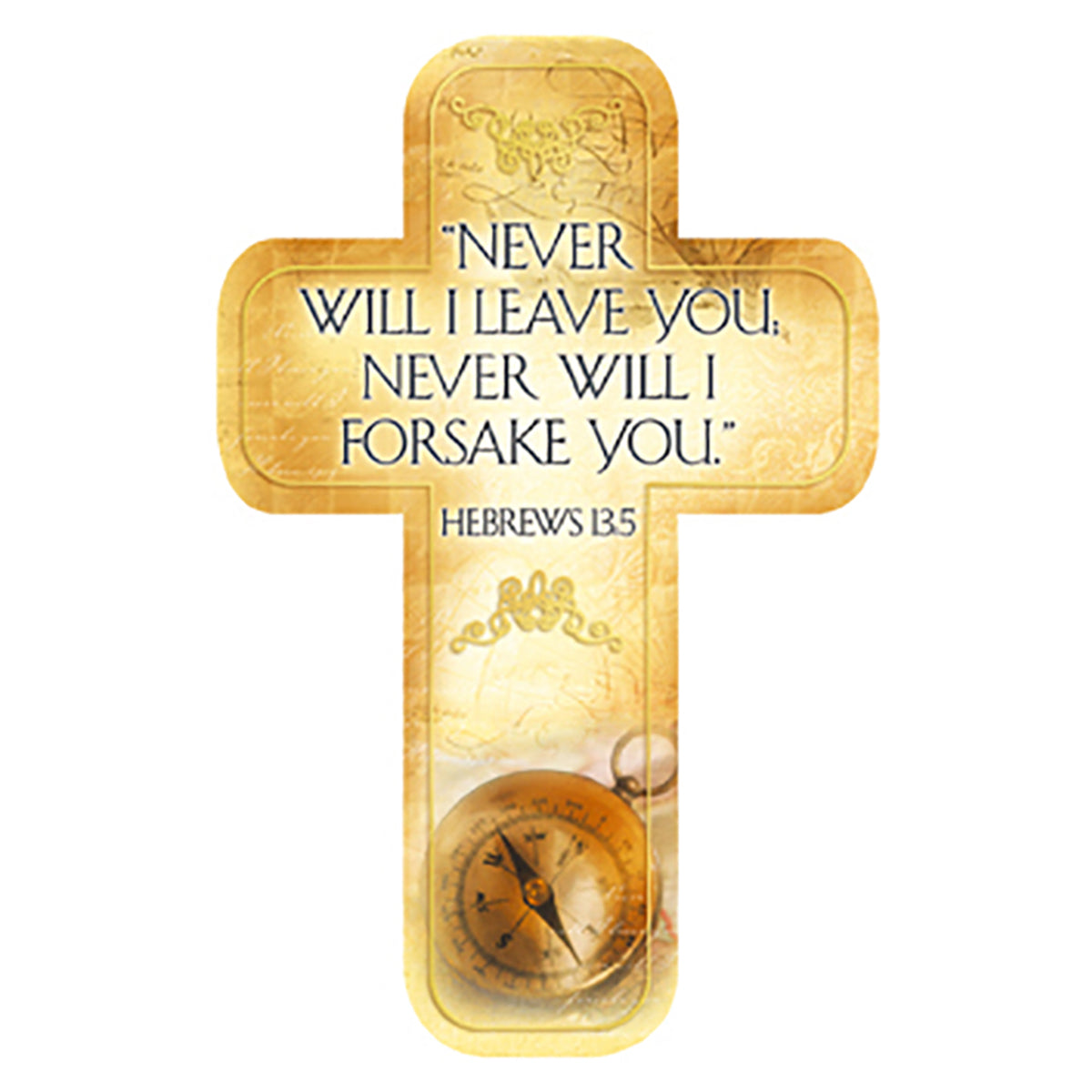 Never Will I Leave You Cross Bookmark - Hebrews 13:5