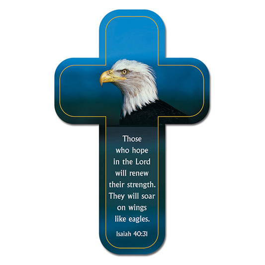On Wings Like Eagles Paper Cross Bookmark - Isaiah 40:31