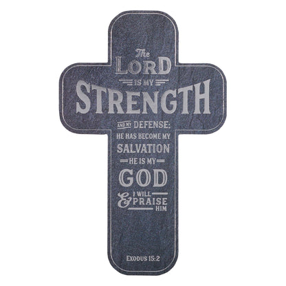 The Lord is My Strength Cross Bookmark - Exodus 15:2