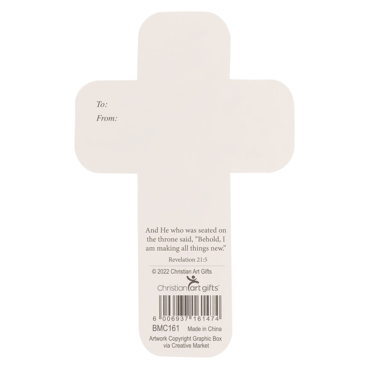 He is Risen Floral Cross Bookmark - Matthew 28:6