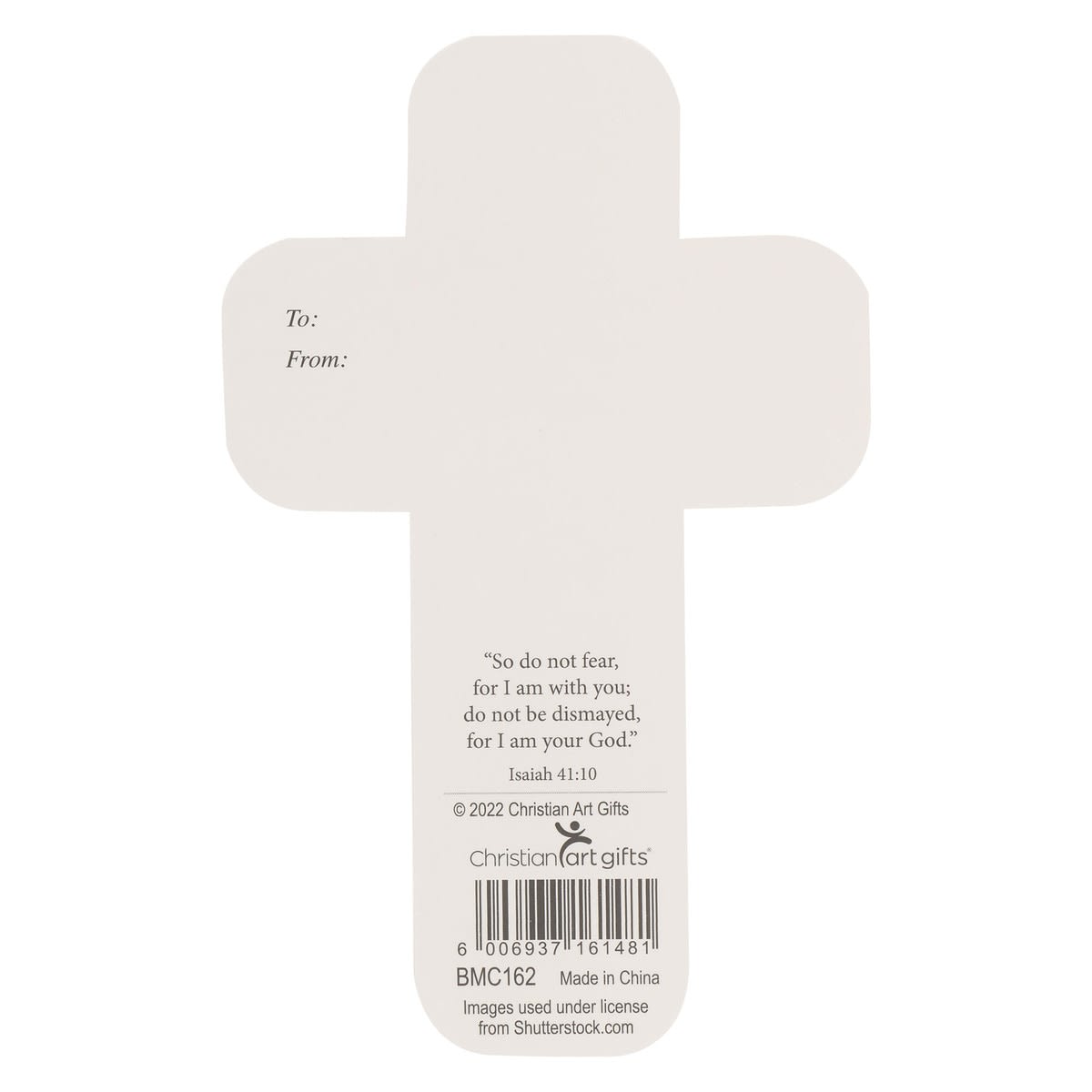 Be Still and Know Brown Woodgrain Cross Bookmark - Psalm 46:10