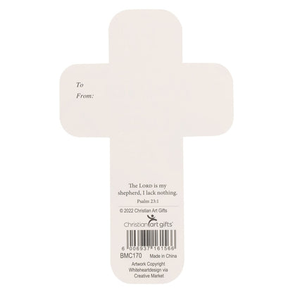 Rejoice in the Lord Puprle Floral Cross Bookmark - Philippians 4:4