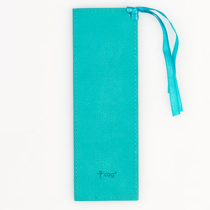 Everlasting Love Teal Faux Leather Bookmark - Jeremiah 31:3