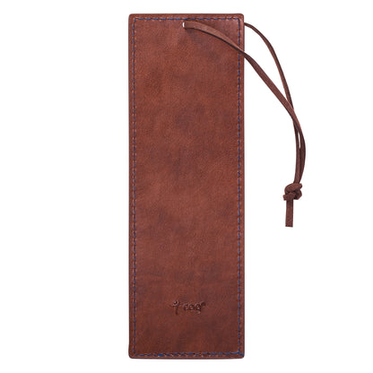Faithful Servant Blue Faux Leather Bookmark - 2 Chronicles 15:7
