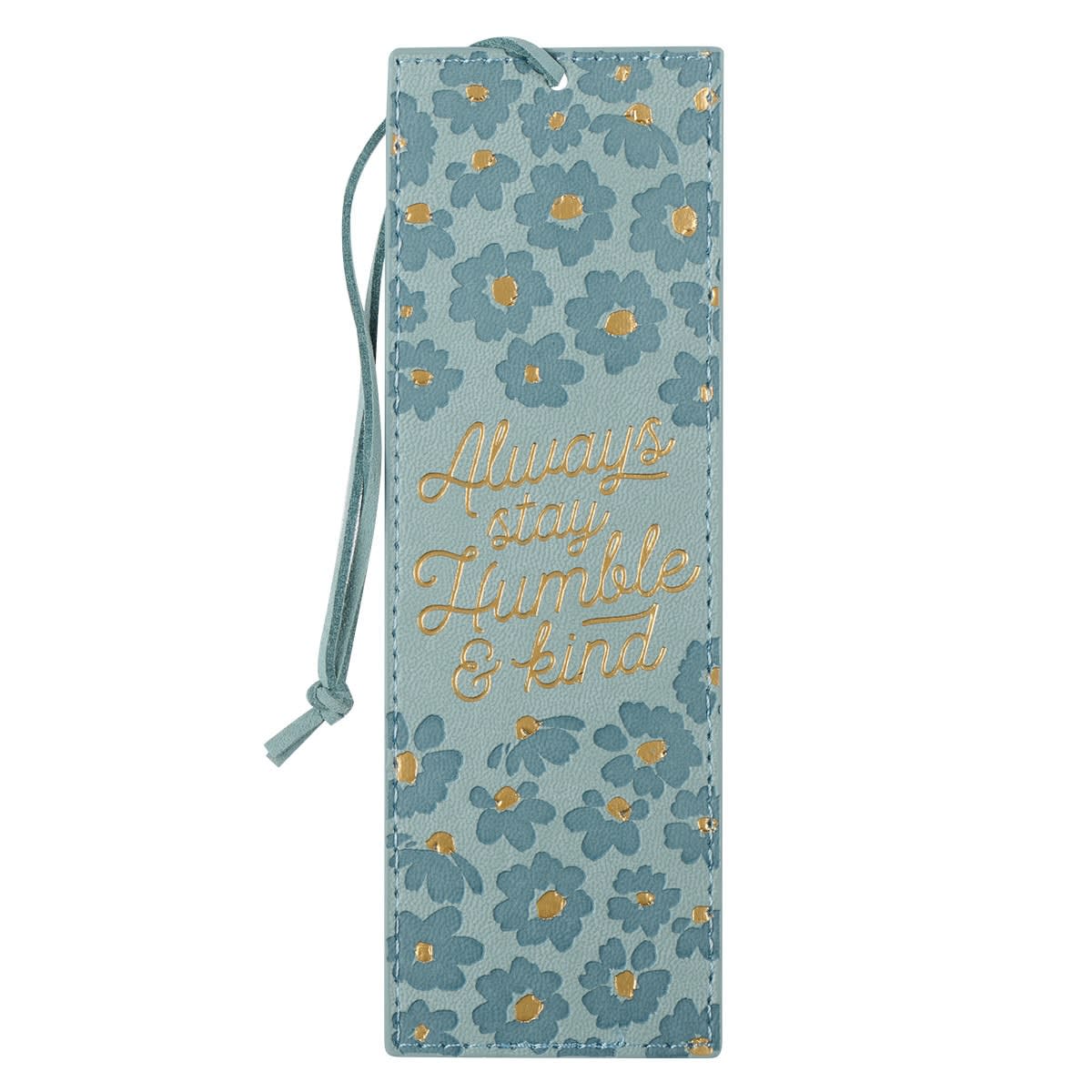 Find Joy in the Journey Blue Faux Leather Bookmark