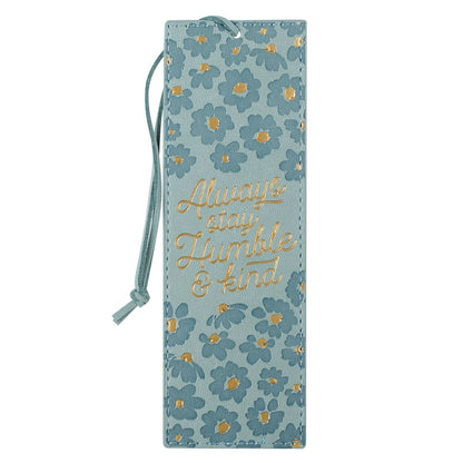 Find Joy in the Journey Blue Faux Leather Bookmark