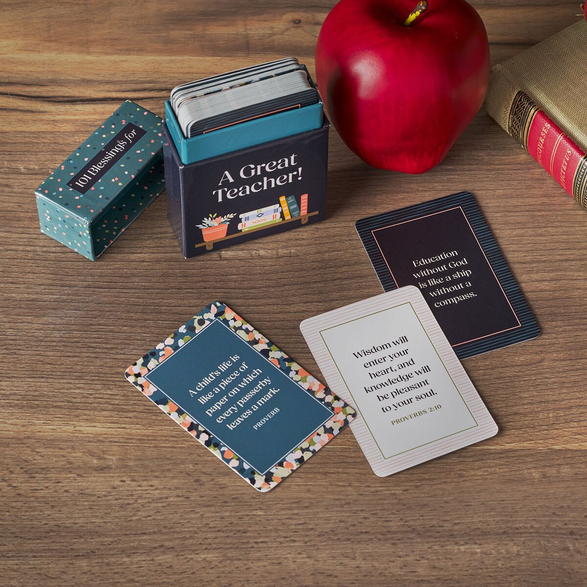 101 Blessings A Great Teacher Teal Confetti Box of Blessings