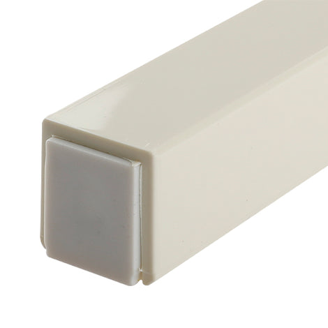 Beige Square Cut Plastic Mezuzah