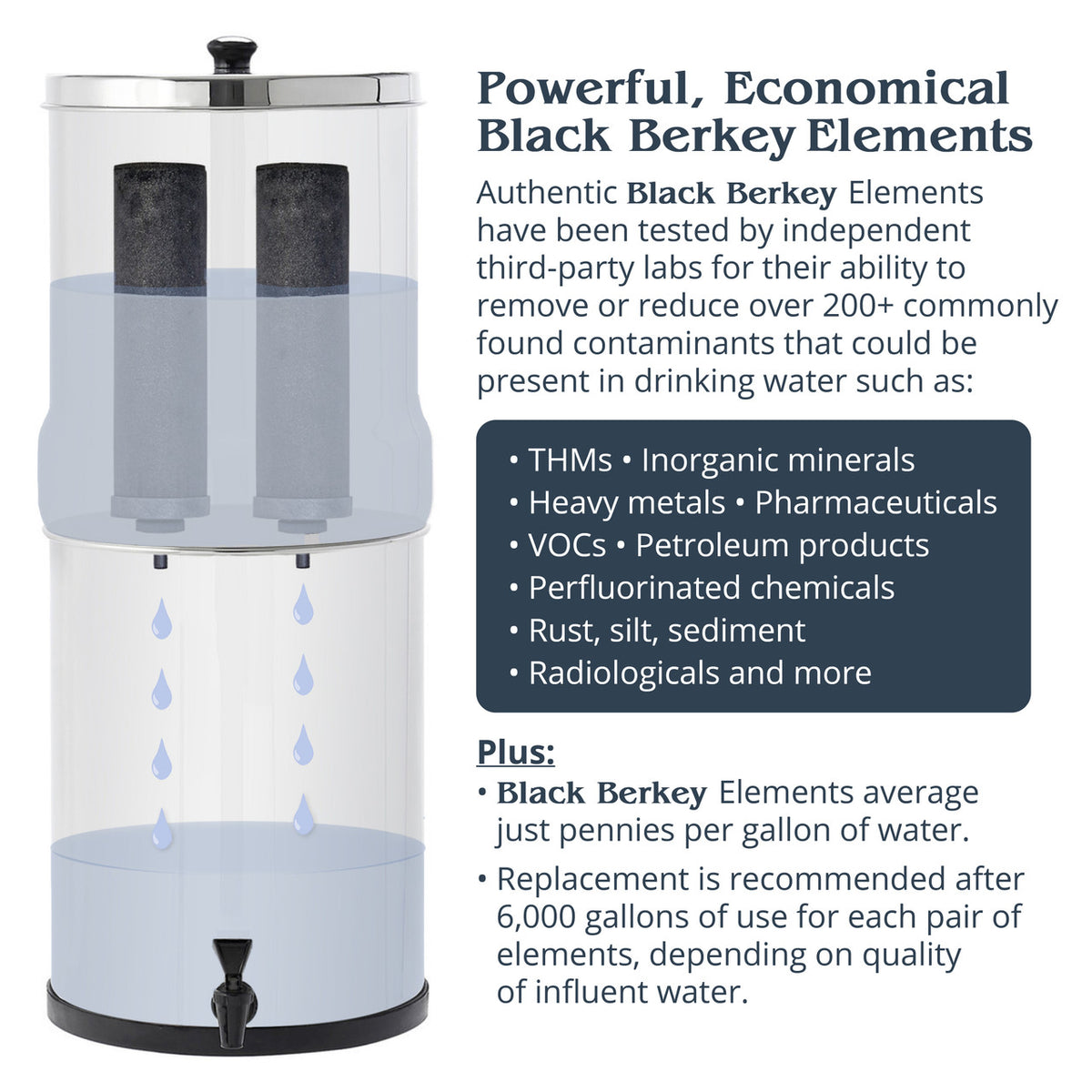 Big Berkey Water Filter System - 2.25 Gallon