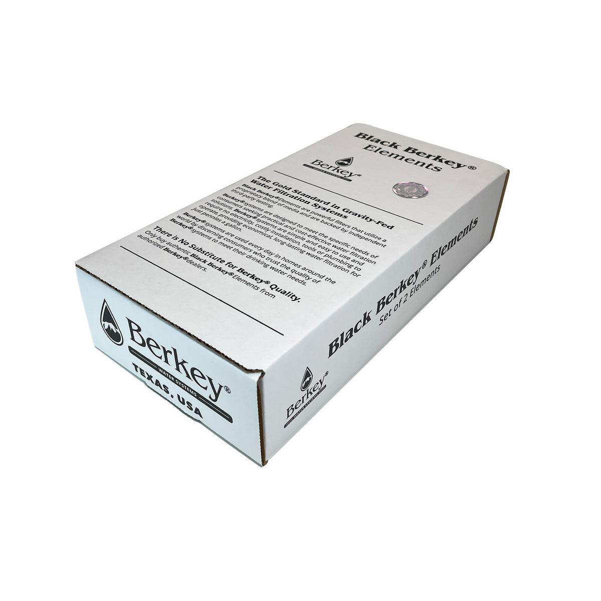 Black Berkey replacement filter elements box, set of two