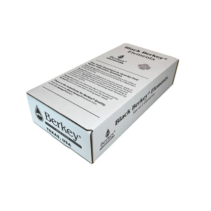 Black Berkey replacement filter elements box, set of two