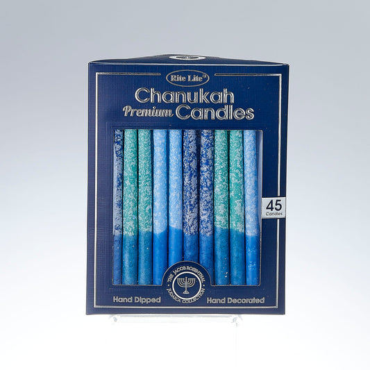 Box of frosted Shade of Blue Candles