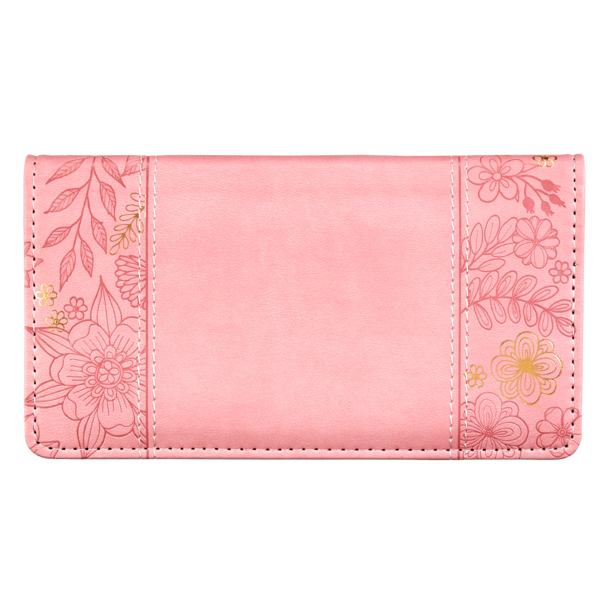 All Things Through Christ Pink Floral Faux Leather Checkbook Wallet - Philippians 4:13