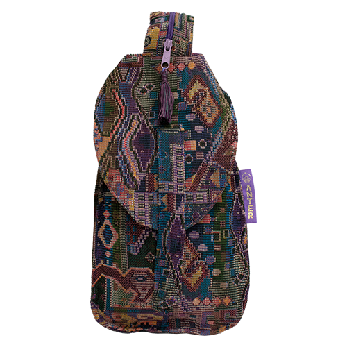 Nozhat Backpack Purse - Purple Mosaic Tribal