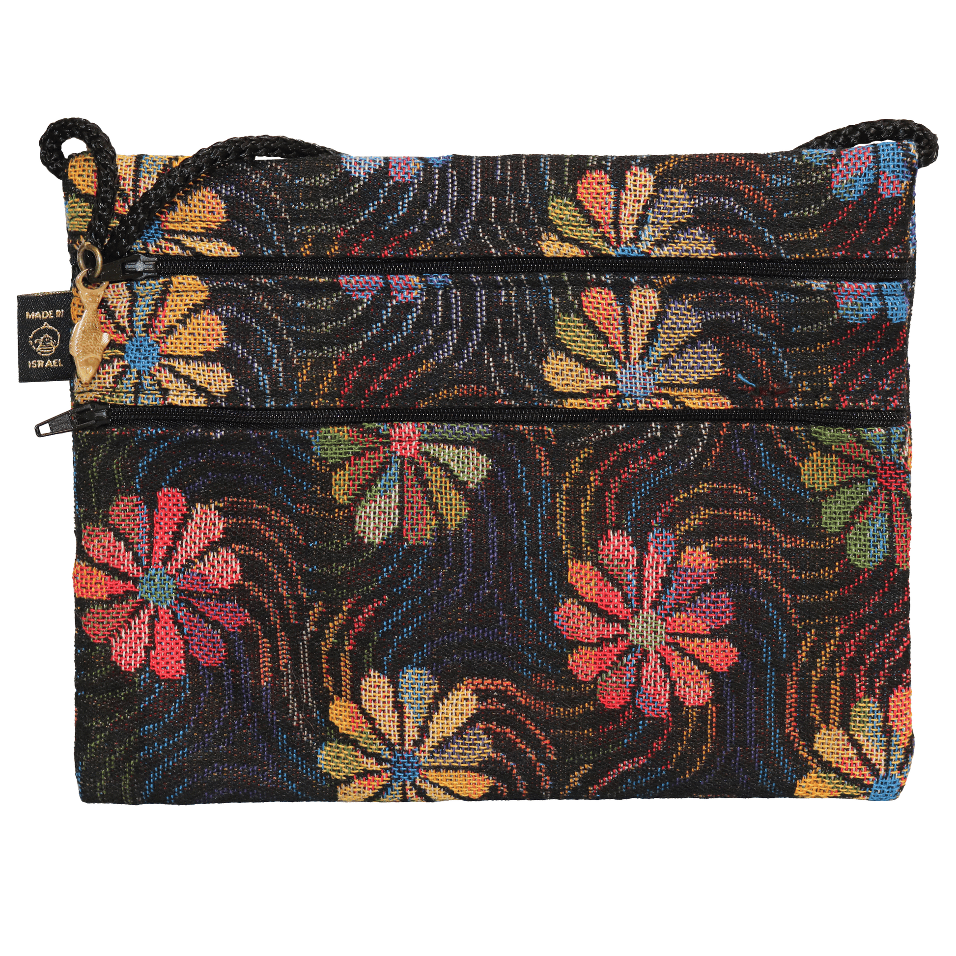 Multi-color Daisy Handcrafted Oblong Large Crossbody Bag