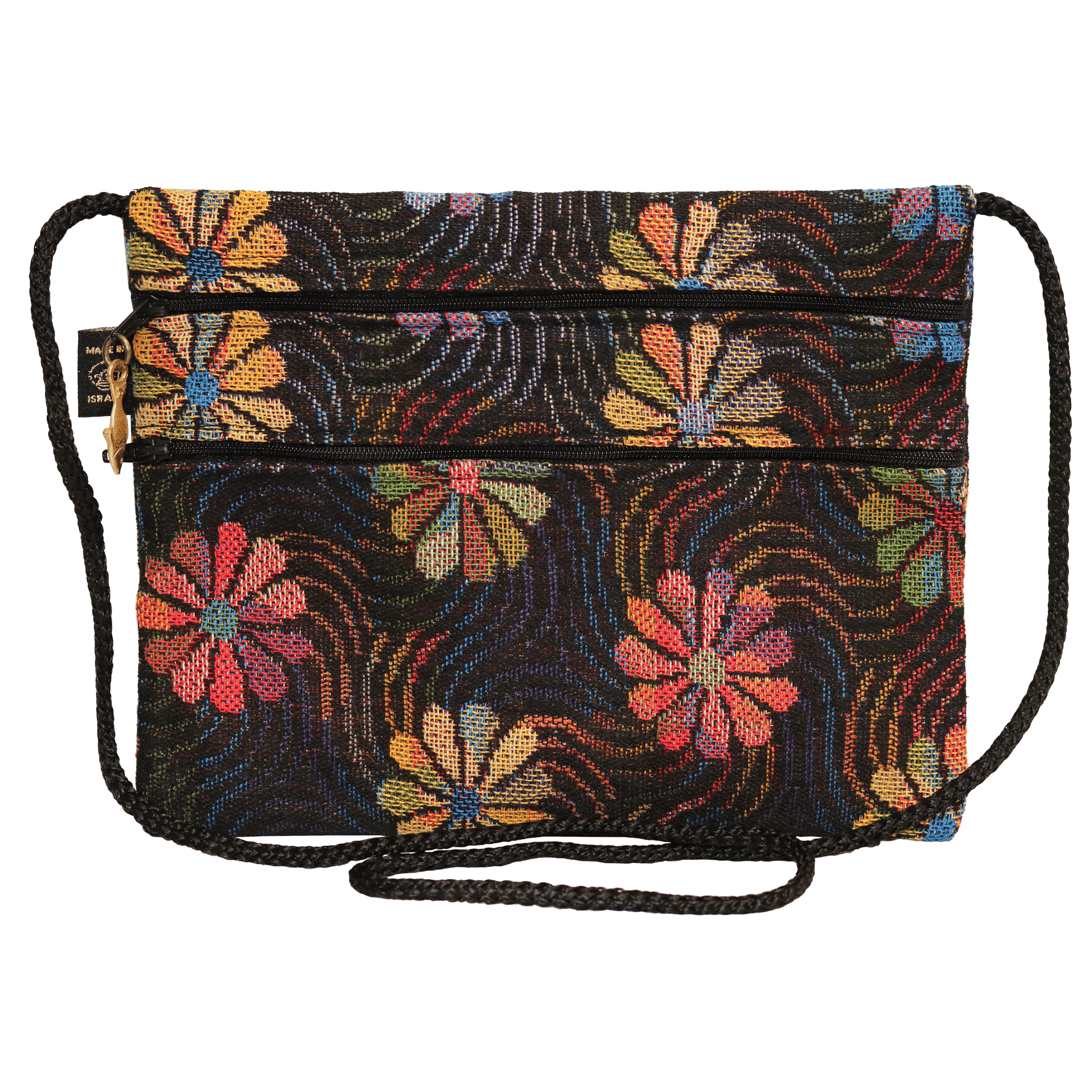 A Handcrafted Multi-colored Daisy Oblong Large Crossbody Bag