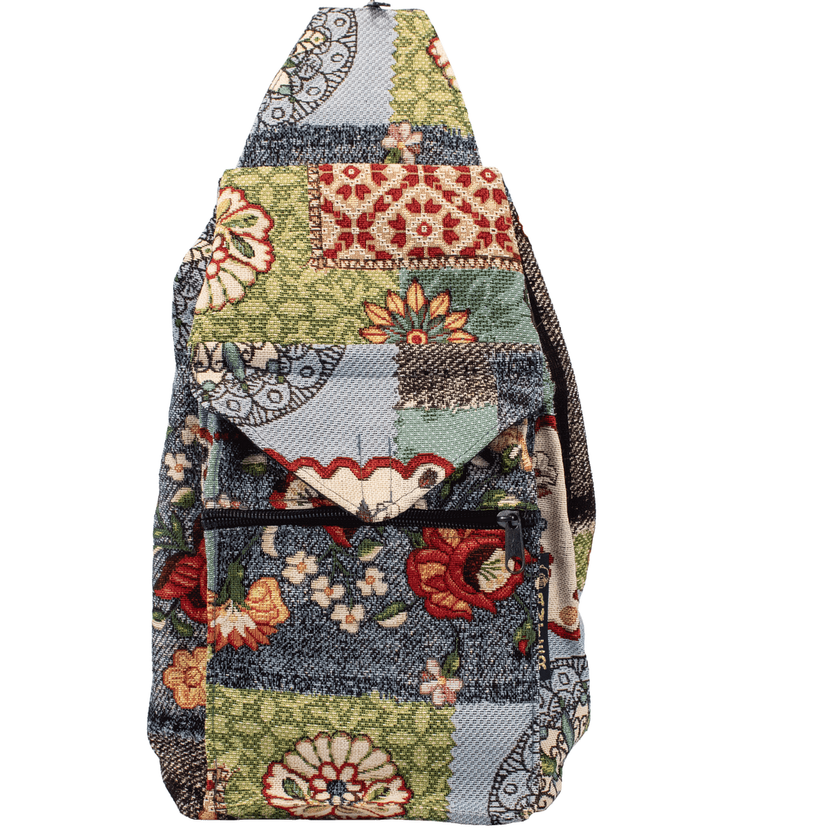 Large Floral Patchwork Back Pack Bag - Multicolor Rania Backpack/Shoulder Bag - Large (Various Patterns  main image 4