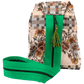 Rania Backpack/ Shoulder Bag Medium with Tassels - Green Square Floral (2023)