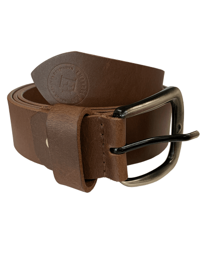 Handcrafted brown genuine leather belt