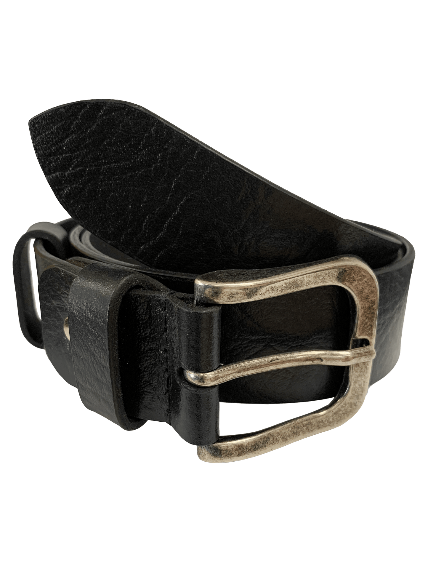 Handcrafted black genuine leather belt