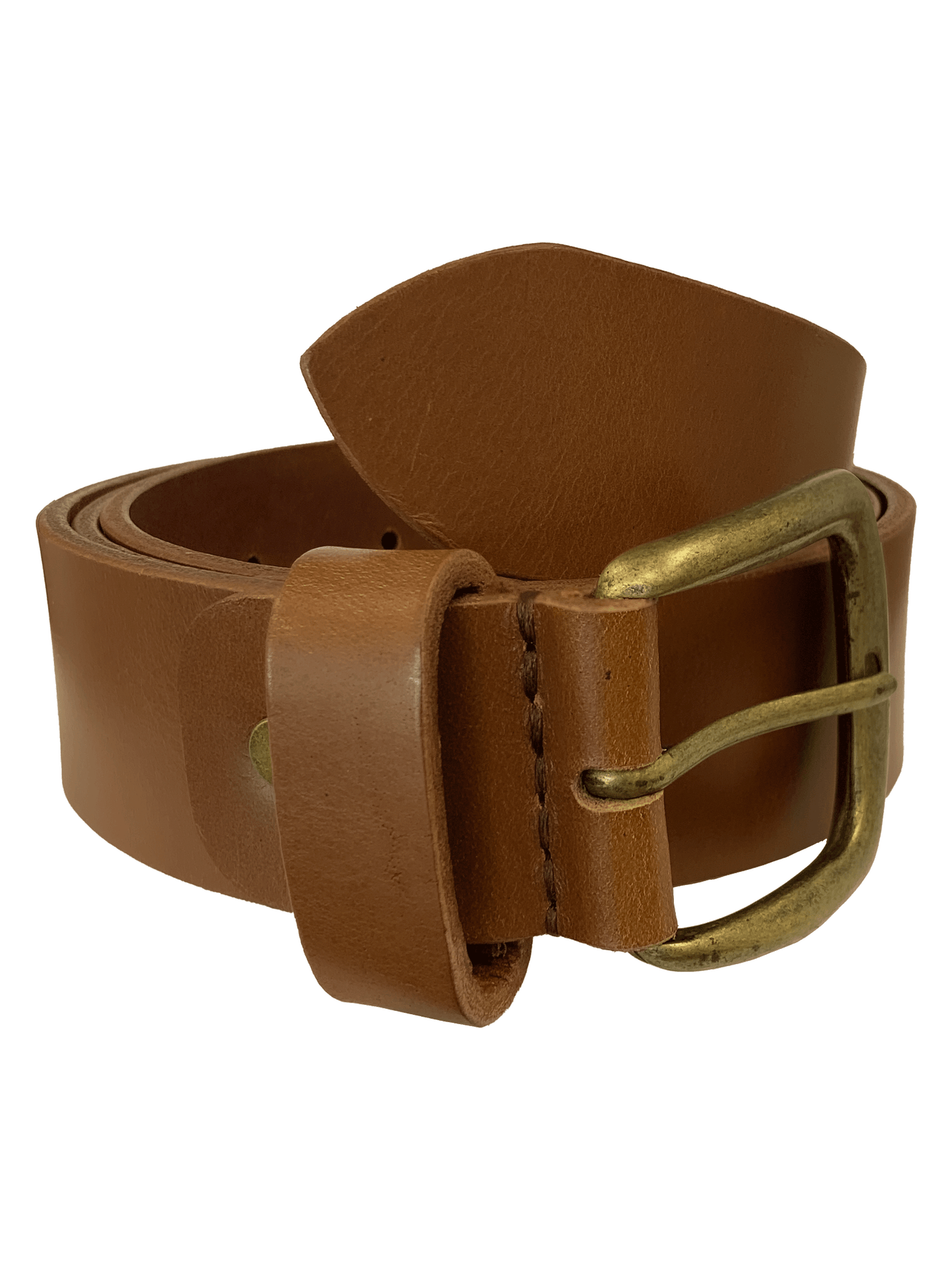 Handcrafted tan genuine leather belt