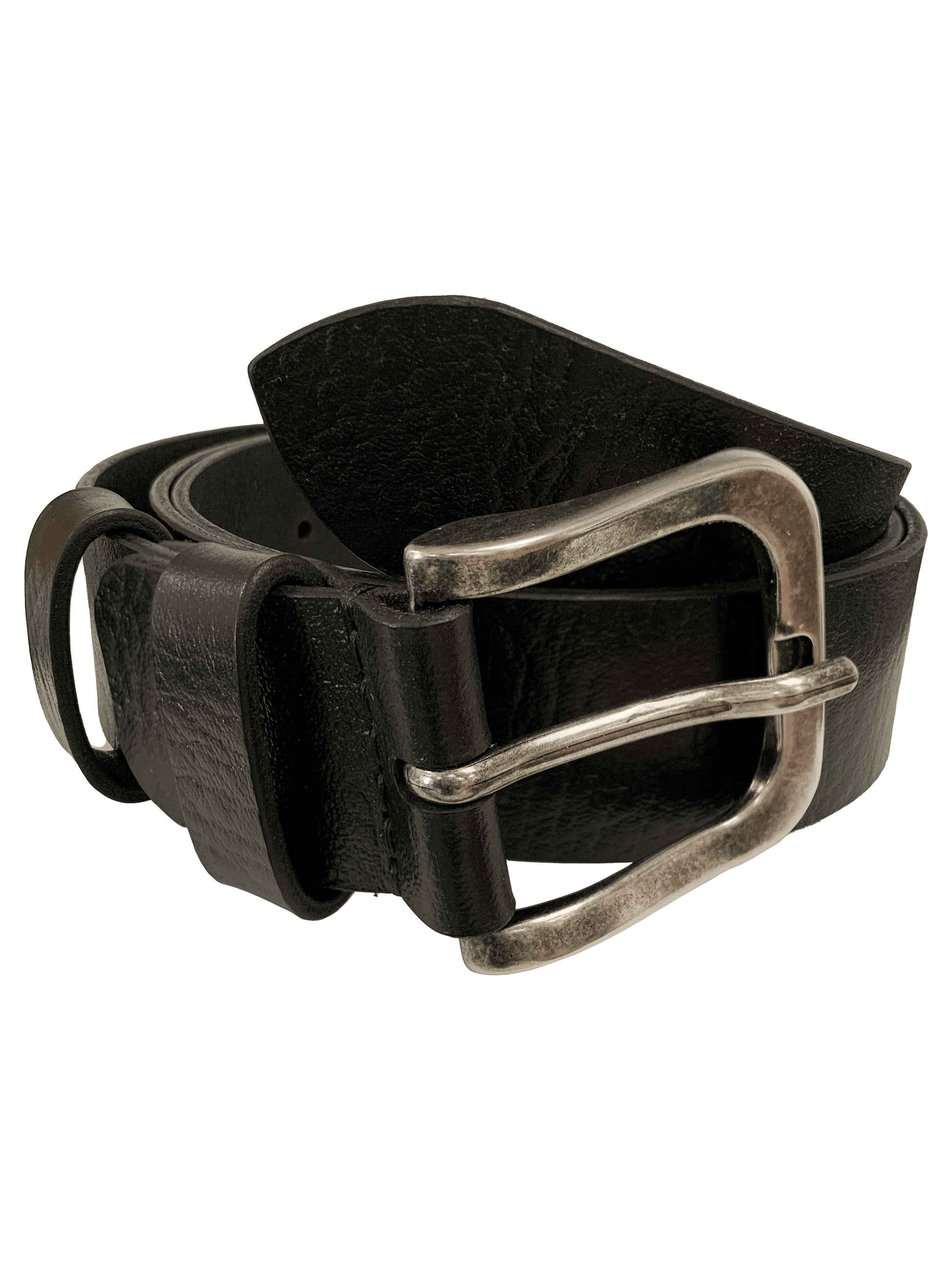 Handcrafted black genuine leather belt