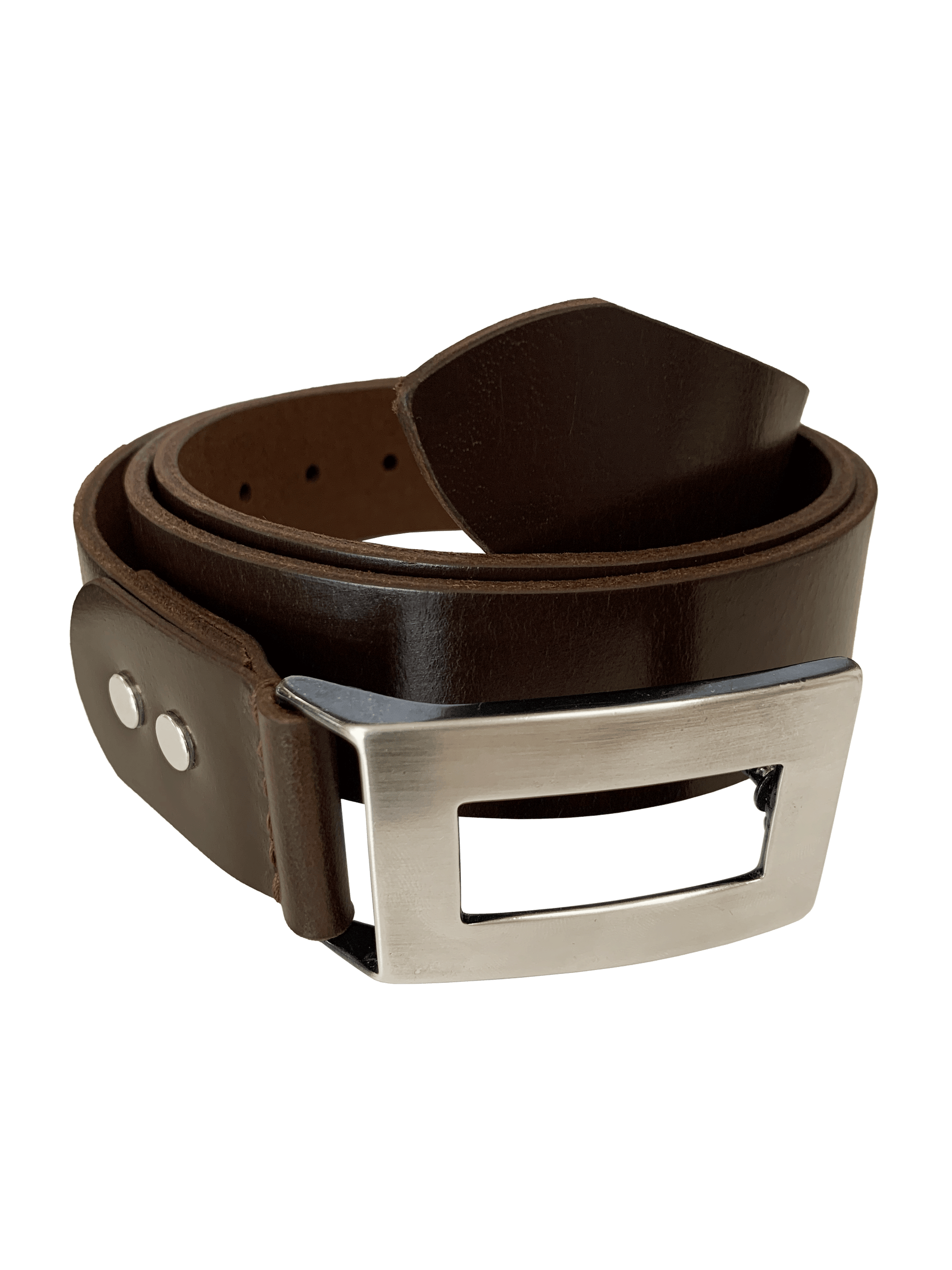 Handcrafted mahogany genuine leather belt