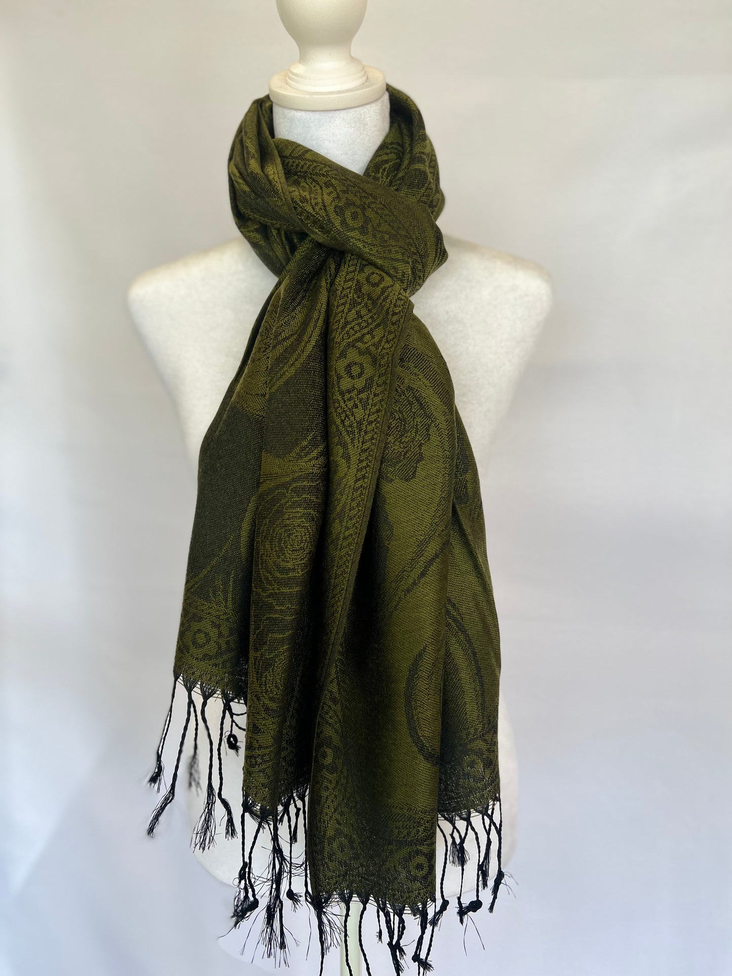 Striped Paisley Scarf (Various Colors)
