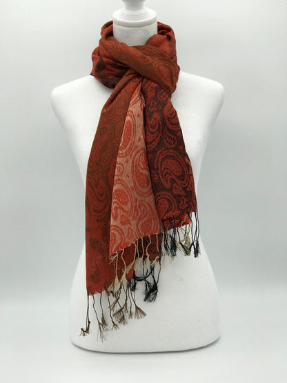 Striped Paisley Scarf (Various Colors)