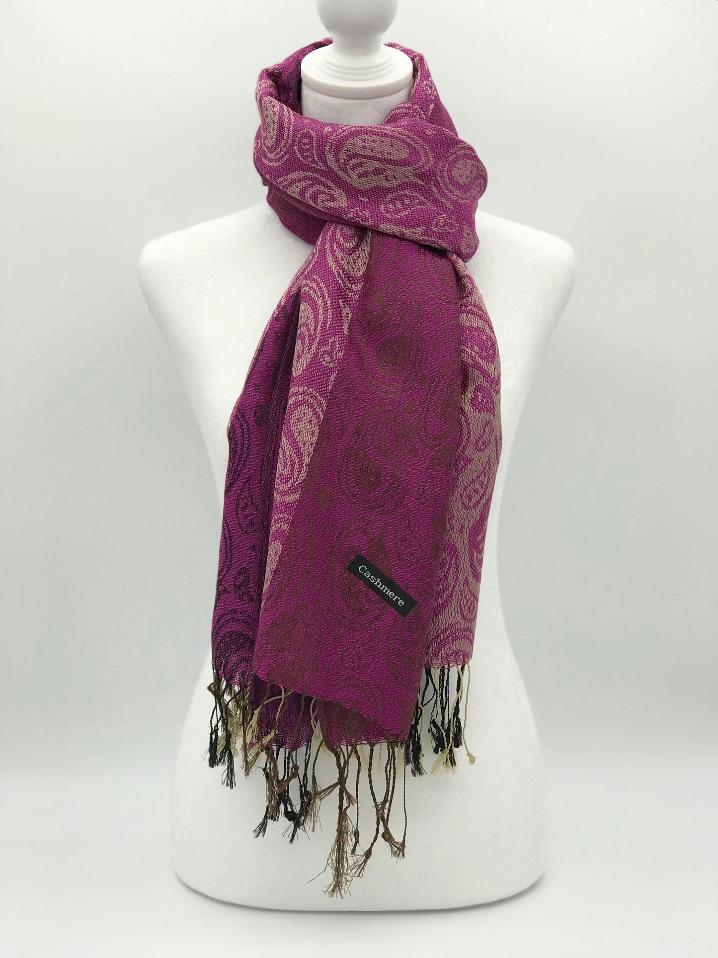 Striped Paisley Scarf (Various Colors)