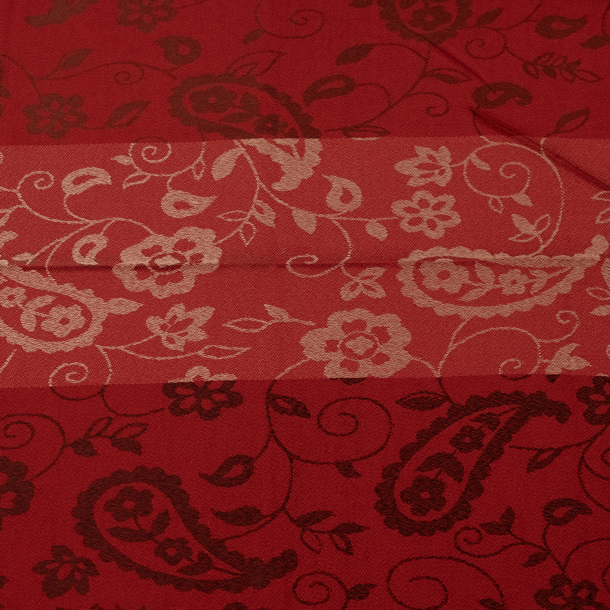 Red striped paisley scarf