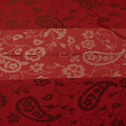 Red striped paisley scarf