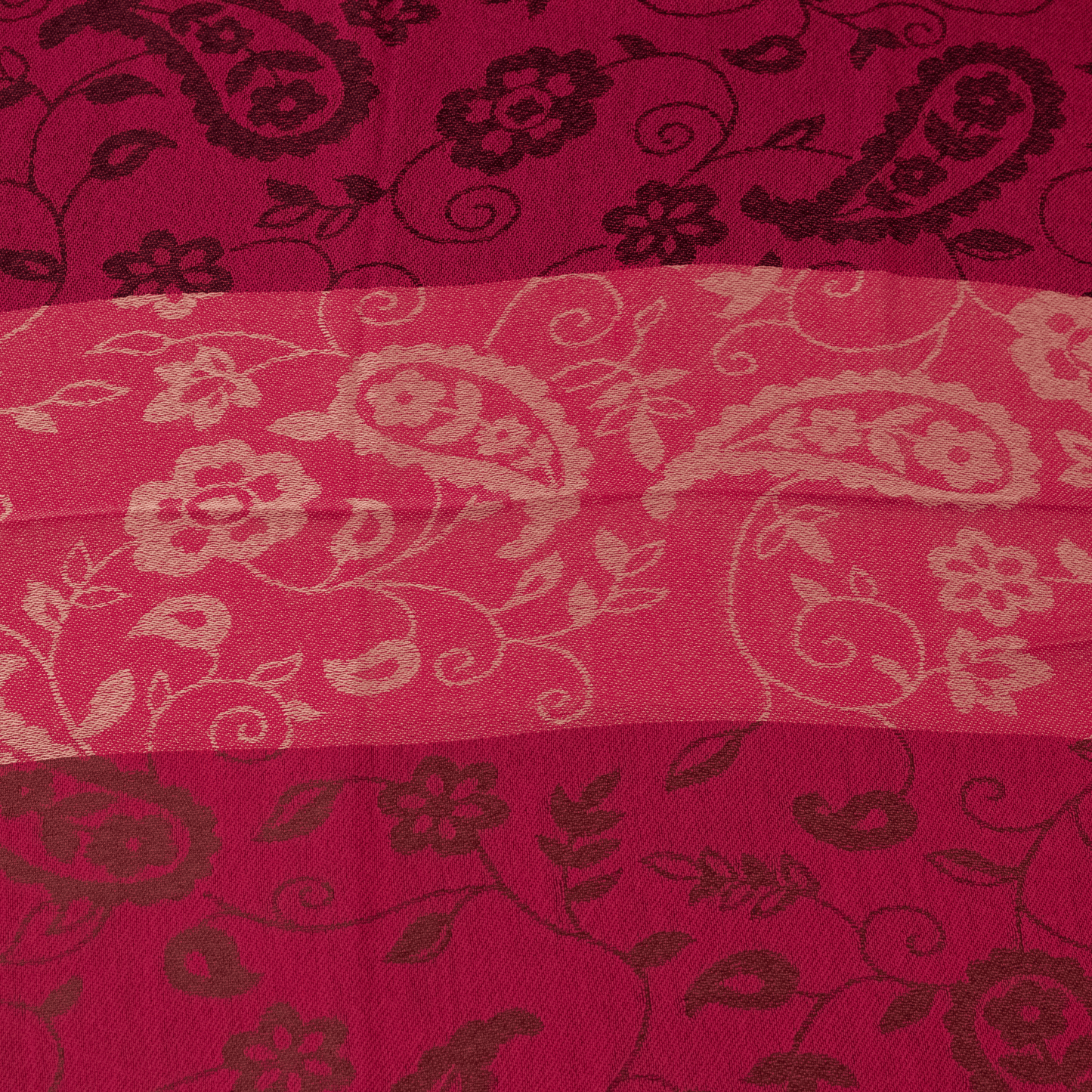 Fuchsia striped paisley scarf