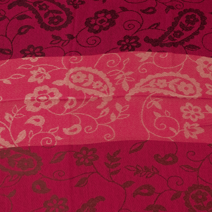 Fuchsia striped paisley scarf