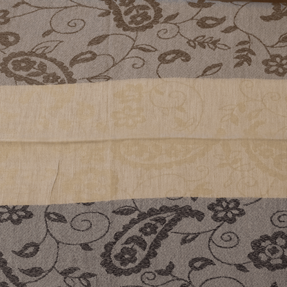 Light beige striped paisley scarf