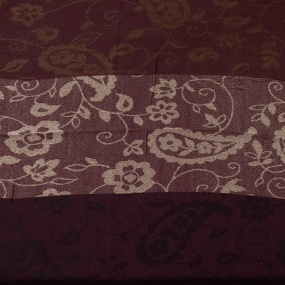 Black cherry striped paisley scarf