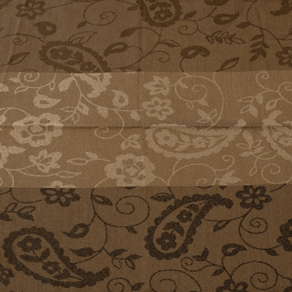 Tan striped paisley scarf