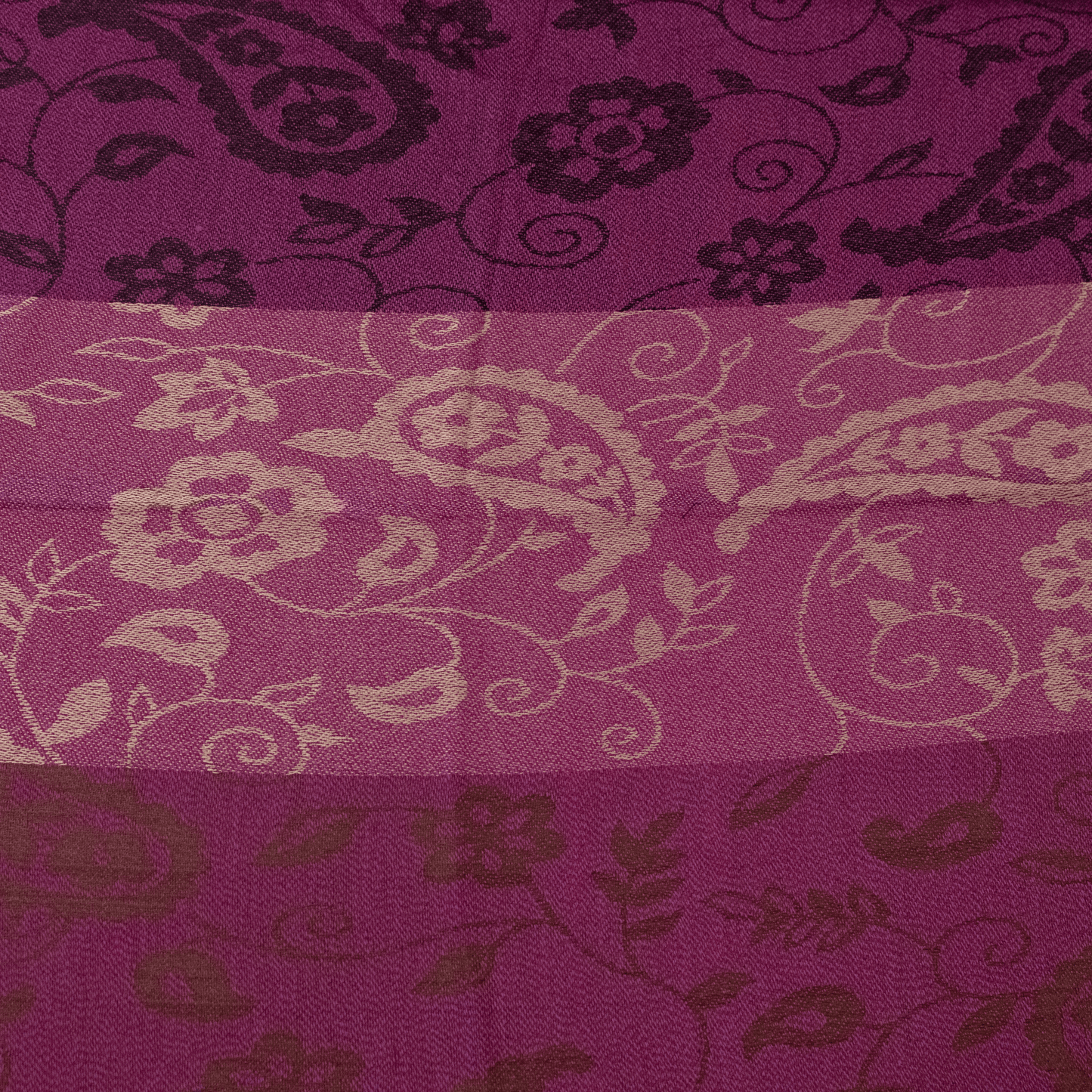 Magenta striped paisley scarf