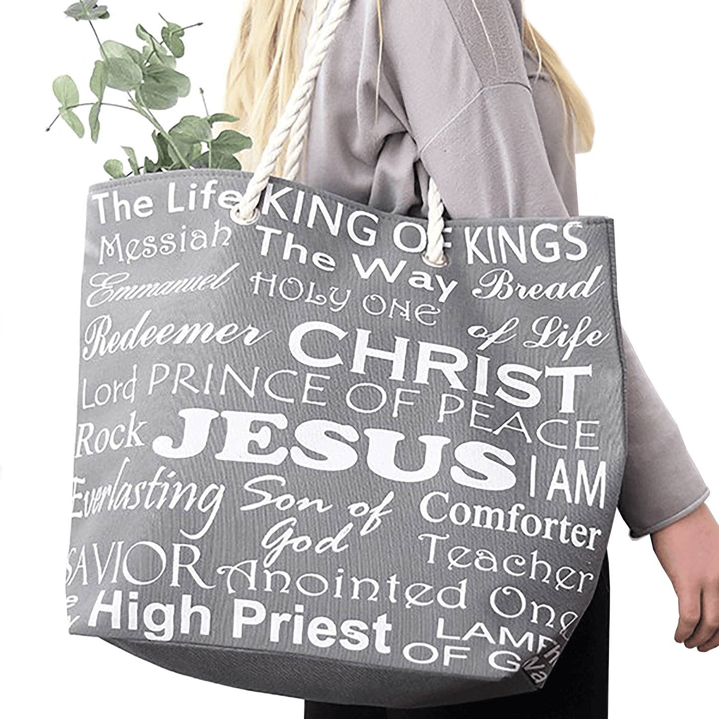 Names of Jesus Large Tote Bag