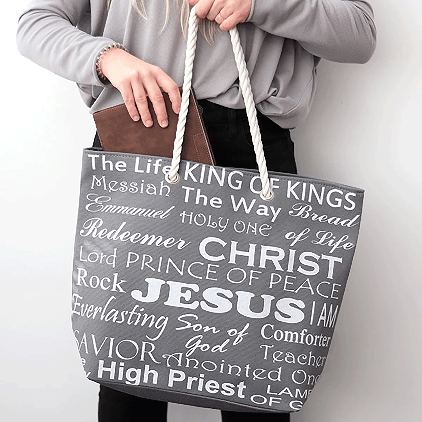 Names of Jesus Large Tote Bag