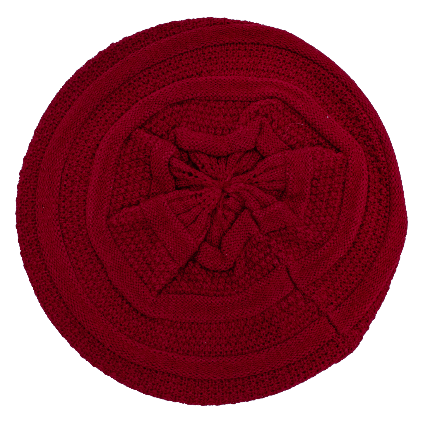 Knitted Beret - Wine
