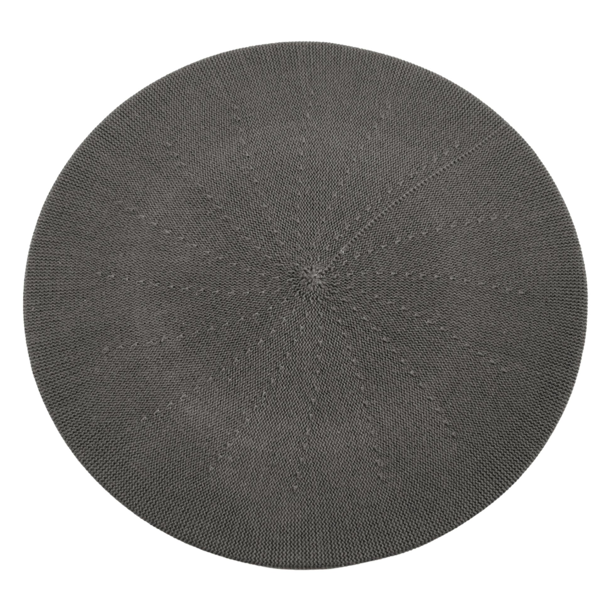 Steel grey knitted beret