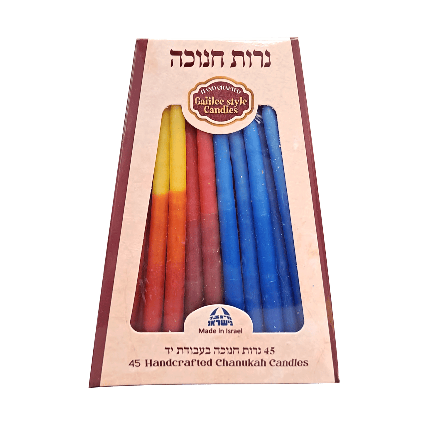 Hanukkah Slender Dripless Candles - Multicolor