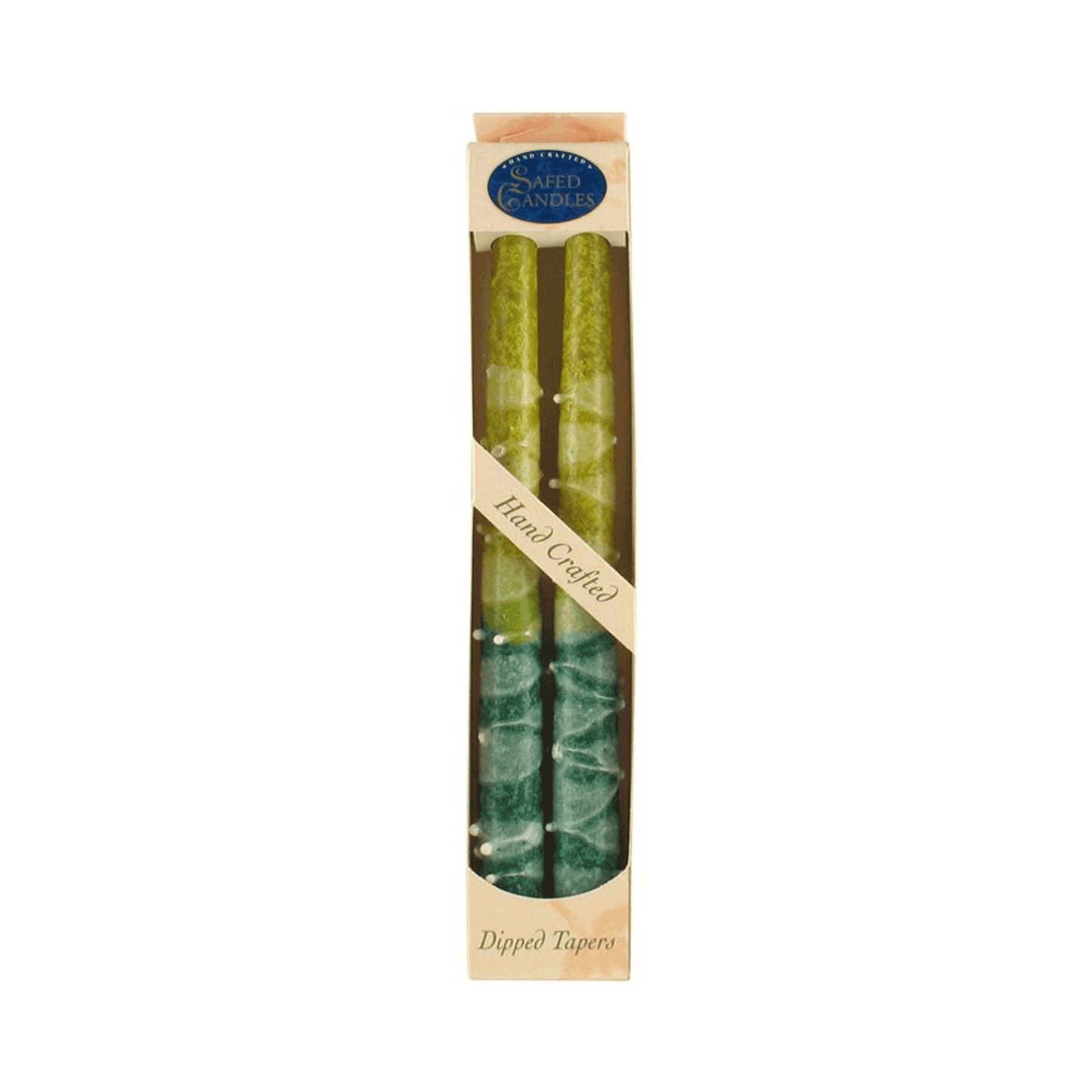 Galilee Handcrafted Decorative Taper Candles - Green