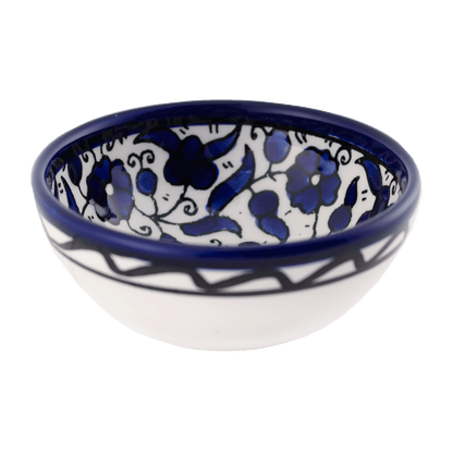 Small deep ceramic bowl in the Armenian style - Blue Floral