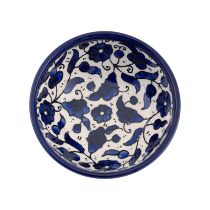 Small deep ceramic bowl in the Armenian style - Blue Floral