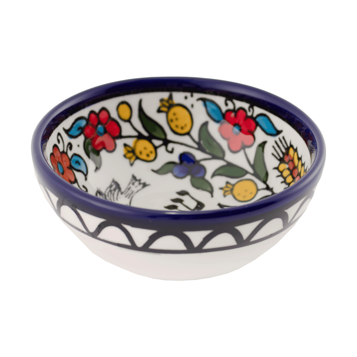 Small deep ceramic bowl in the Armenian style - Shalom